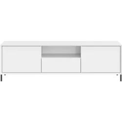 Lowboard Sleek Weiss Holz 179 cm 55 cm 45 cm - Material: MDF - Lowboard