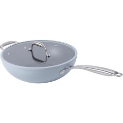 Bratpfanne Colori Grau/Silber Aluminium D30 cm H8.5 cm - Farbe: grau / schwarz - Bratpfanne