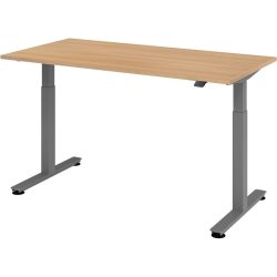 Schreibtisch Office comfort Braun Holz - Farbe: eiche - Material: Holzwerkstoff - Schreibtisch