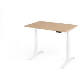 Schreibtisch Office Braun Holz 120 cm Höhenverstellbar (elektrisch) - Farbe: eiche - Material: Holzwerkstoff - Schreibtisch