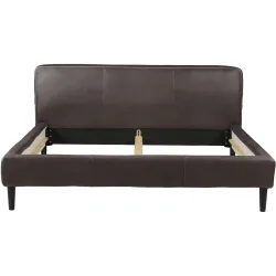 Bett Bly Braun Leder 160 x 210 cm - Bett