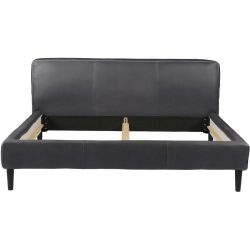 Bett Bly Schwarz Leder 140 x 220 cm - Bett