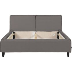 Bett Smith Grau Leder 200 x 220 cm - Bett