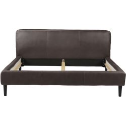 Bett Bly Braun Leder 200 x 200 cm - Bett