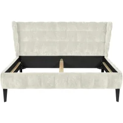 Bett Hemingway Beige Stoff 200 x 210 cm - Farbe: cream - Bett