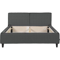 Bett Smith Grau Leder 160 x 210 cm - Bett