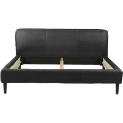 Bett Bly Schwarz Leder 140 x 200 cm - Bett