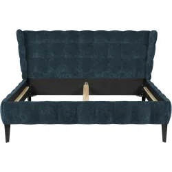 Bett Hemingway Cyan Stoff 180 x 220 cm - Farbe: petrol - Bett