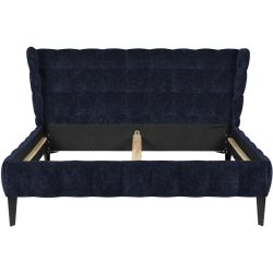 Bett Hemingway Blau Stoff 180 x 210 cm - Farbe: mitternachtsblau - Bett