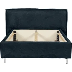 Bett Bow Cyan Stoff 180 x 220 cm - Farbe: petrol - Bett