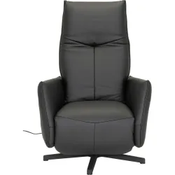 Relaxsessel Jura Schwarz Leder 73 cm 89 cm - Relaxsessel
