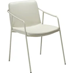 DAN-FORM Armlehnstuhl 2er-Set Boto Beige Kunstleder 56 cm - Farbe: hellbeige - Armlehnstuhl 2er-Set