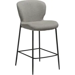 DAN-FORM Barhocker Glory Grau Stoff 47 cm 95.5 cm - Farbe: hellgrau - Barhocker