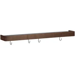 DAN-FORM Wandregal Protopia Braun Holz 8 cm - Farbe: Walnuss - Wandregal