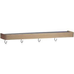 DAN-FORM Wandregal Protopia Schwarz Holz 8 cm - Farbe: schwarz/Eiche - Material: Eiche furniert - Wandregal