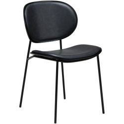 DAN-FORM Stuhl 2er-Set Clementina Schwarz Kunstleder 49.5 cm - Stuhl 2er-Set