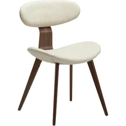 DAN-FORM Stuhl 2er-Set Buckle Beige/Braun Stoff/Holz 57 cm - Farbe: braun/beige - Material: Stoff/Eiche - Stuhl 2er-Set