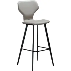 DAN-FORM Barhocker 2er-Set S.I.T Grau/Schwarz Kunstleder 45 cm 110 cm - Barhocker 2er-Set
