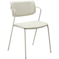 DAN-FORM Stuhl 2er-Set Zed Beige Kunstleder 54 cm - Farbe: hellbeige - Stuhl 2er-Set