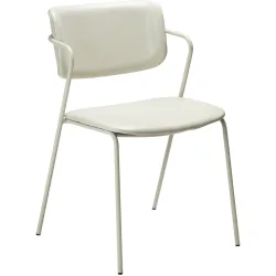 DAN-FORM Stuhl 2er-Set Zed Beige Kunstleder 54 cm - Farbe: hellbeige - Stuhl 2er-Set