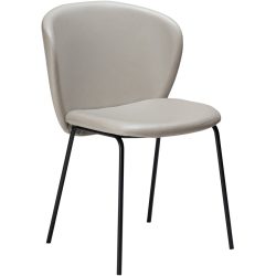 DAN-FORM Stuhl 2er-Set Stay Grau/Schwarz Kunstleder 56 cm - Stuhl 2er-Set