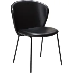 DAN-FORM Stuhl 2er-Set Stay Schwarz Kunstleder 56 cm - Farbe: Black - Stuhl 2er-Set