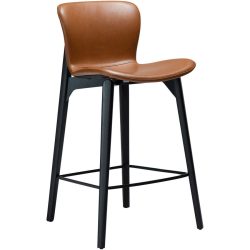 DAN-FORM Barhocker 2er-Set Paragon Braun/Schwarz Kunstleder/Holz 53 cm 92 cm - Farbe: Hellbraun, Schwarz - Material: Kunstleder, Holz - Barhocker