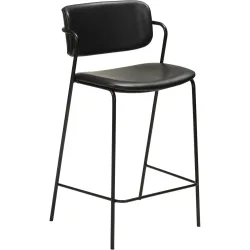 DAN-FORM Barhocker 2er-Set Zed Schwarz Kunstleder 51.5 cm 96 cm - Farbe: Black - Barhocker 2er-Set