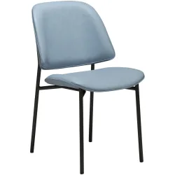 DAN-FORM Stuhl 2er-Set Ohmy Blau Kunstleder 47.4 cm - Stuhl 2er-Set
