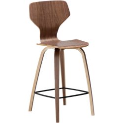 DAN-FORM Barhocker 2er-Set S.I.T Braun Holz 43.5 cm 99.5 cm - Farbe: Walnuss - Material: Sperrholz - Barhocker 2er-Set