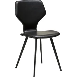 DAN-FORM Stuhl 2er-Set S.I.T Schwarz Kunstleder 46 cm - Farbe: Black - Stuhl 2er-Set