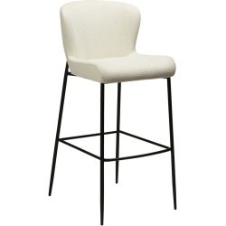 DAN-FORM Barhocker Glam Beige/Schwarz Stoff/Metall 49 cm 106 cm - Farbe: Beige, Schwarz - Material: Stoff, Metall - Barhocker