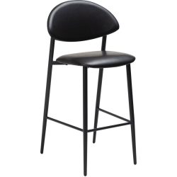 DAN-FORM Barhocker 2er-Set Tush Schwarz Kunstleder 51 cm 98 cm - Barhocker 2er-Set