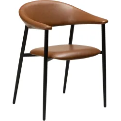 DAN-FORM Armlehnstuhl 2er-Set Rover Braun Kunstleder 60 cm - Farbe: Brown - Armlehnstuhl 2er-Set