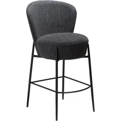 DAN-FORM Barhocker Orbit Schwarz Stoff/Metall 51.5 cm 92.5 cm - Material: Stoff, Metall - Barhocker