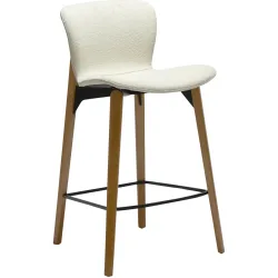 DAN-FORM Barhocker 2er-Set Paragon Beige Stoff/Holz 53 cm 92 cm - Farbe: hellbeige - Material: Stoff, Holz - Barhocker 2er-Set