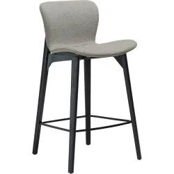 DAN-FORM Barhocker 2er-Set Paragon Grau Stoff/Holz 53 cm 92 cm - Farbe: hellgrau - Material: Stoff, Holz - Barhocker 2er-Set