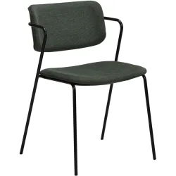 DAN-FORM Stuhl 2er-Set Zed Grün/Schwarz Stoff 54 cm - Stuhl 2er-Set