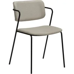 DAN-FORM Stuhl 2er-Set Zed Beige Stoff 54 cm - Farbe: Sand/Kiesel - Stuhl 2er-Set