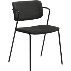 DAN-FORM Stuhl 2er-Set Zed Schwarz Stoff 54 cm - Farbe: Black - Stuhl 2er-Set
