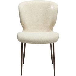 DAN-FORM Stuhl 2er-Set Glory Gold/Beige Stoff 50 cm - Farbe: creme/gold - Stuhl 2er-Set