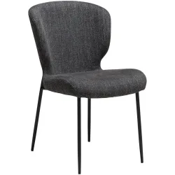DAN-FORM Stuhl 2er-Set Glory Schwarz Stoff 50 cm - Farbe: Black - Stuhl 2er-Set