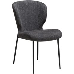 DAN-FORM Stuhl 2er-Set Glory Schwarz Stoff 50 cm - Farbe: Black - Stuhl 2er-Set