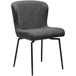 DAN-FORM Stuhl 2er-Set Glam Grau/Schwarz Stoff 50 cm - Stuhl 2er-Set