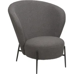 DAN-FORM Sessel Orbit Grau Stoff 84 cm 83 cm - Farbe: stein - Sessel