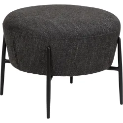DAN-FORM Fusshocker Orbit Schwarz Stoff 55 cm 42.5 cm - Material: Recycled Polyester Stoff - Fusshocker