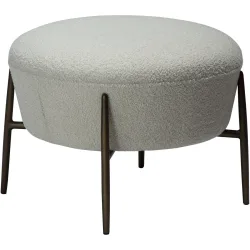 DAN-FORM Fusshocker Orbit Grau Stoff 55 cm 42.5 cm - Material: Recycled Polyester Stoff - Fusshocker