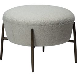 DAN-FORM Fusshocker Orbit Grau Stoff 55 cm 42.5 cm - Material: Recycled Polyester Stoff - Fusshocker