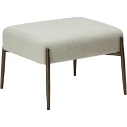 DAN-FORM Fusshocker Glam Gold/Beige Stoff 55 cm 39 cm - Farbe: creme/gold - Fusshocker