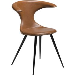 DAN-FORM Stuhl 2er-Set Flair Braun Kunstleder 65 cm - Farbe: Hellbraun - Stuhl 2er-Set